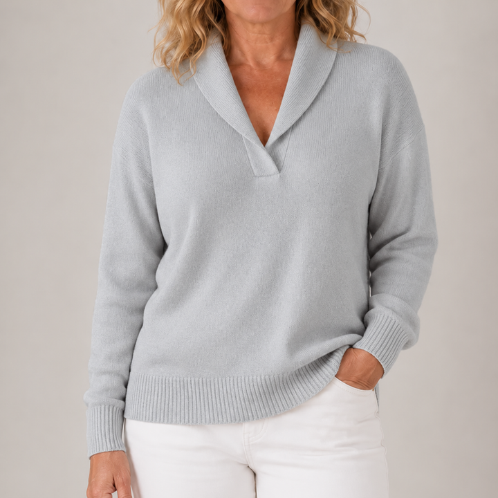 Romy | Refined Shawl Collar Sweater