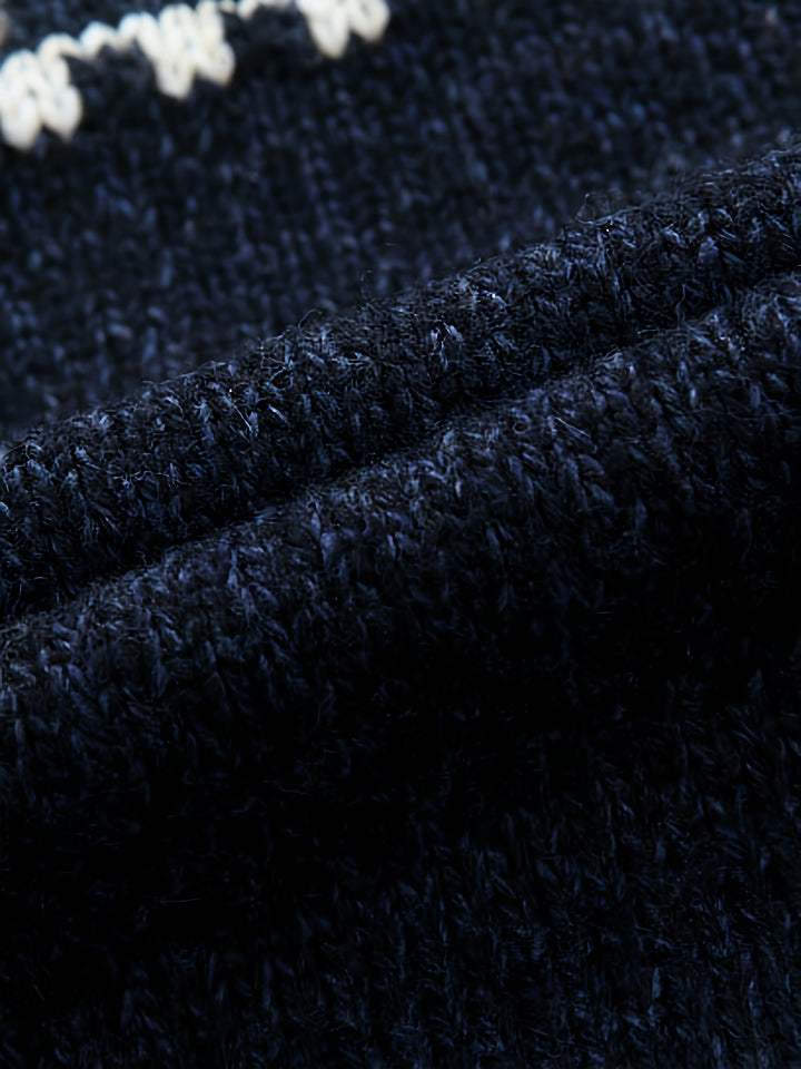 Gregory | Snowflake-Knit Zip Cardigan