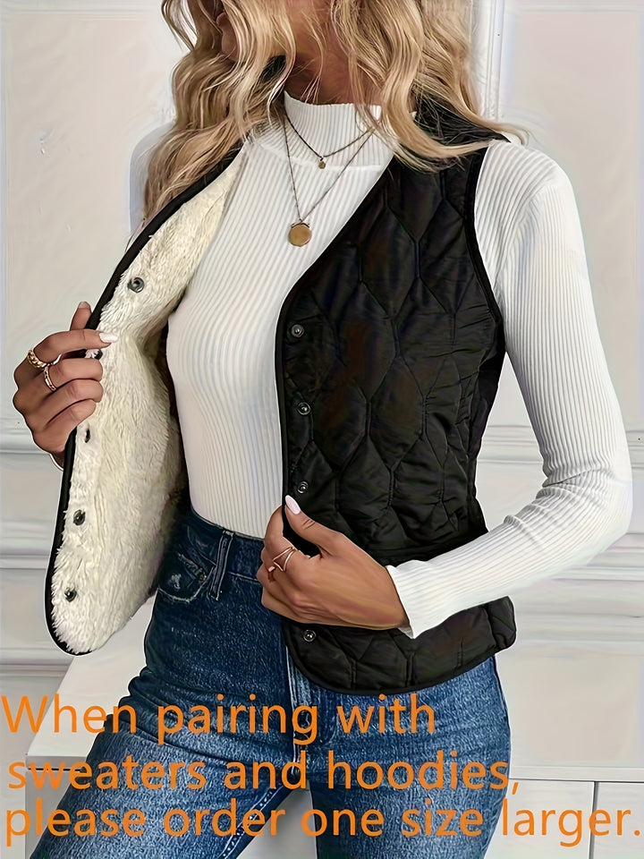 Freya | Cozy Reversible Quilted Vest