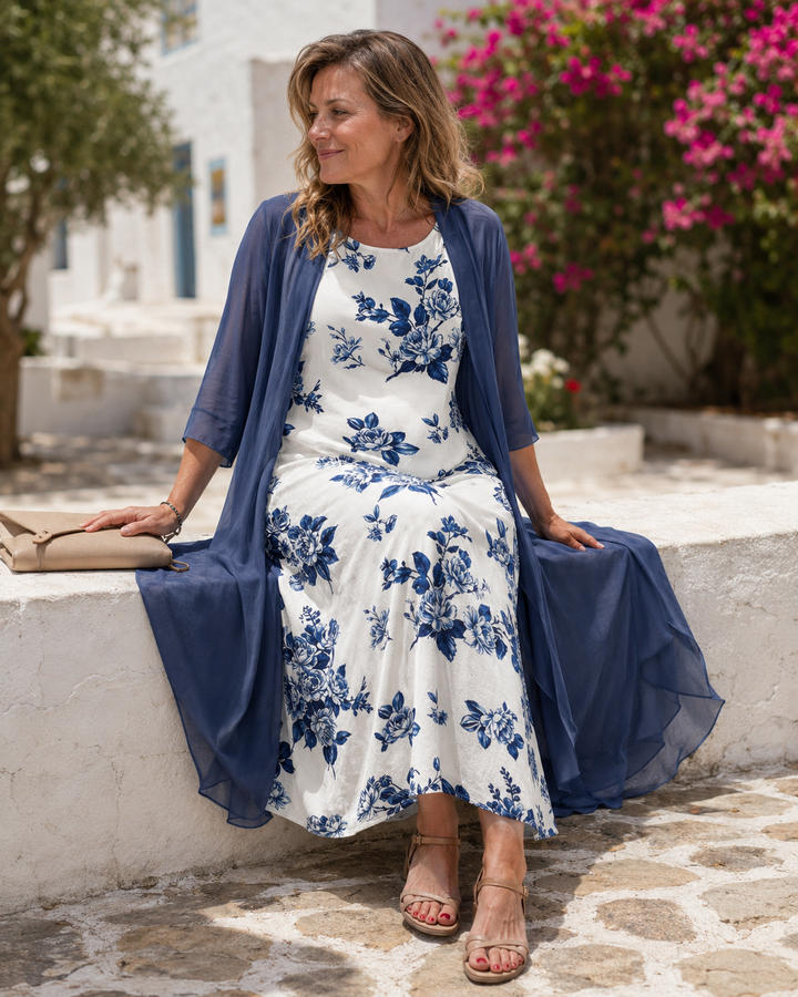 Whitney | Floral Duster Two-Piece Set