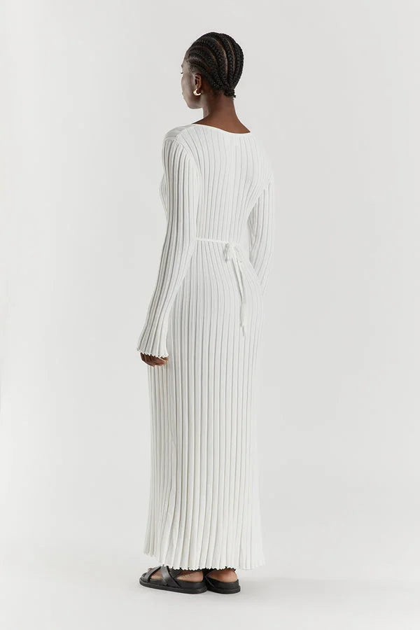 Freya | Elegant Ribbed Midi Dress