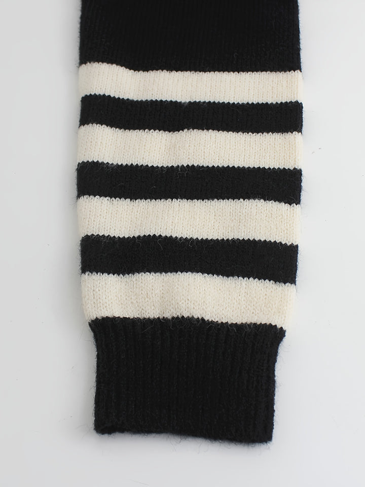 Eloise | Striped Ribbed Round Neck Sweater