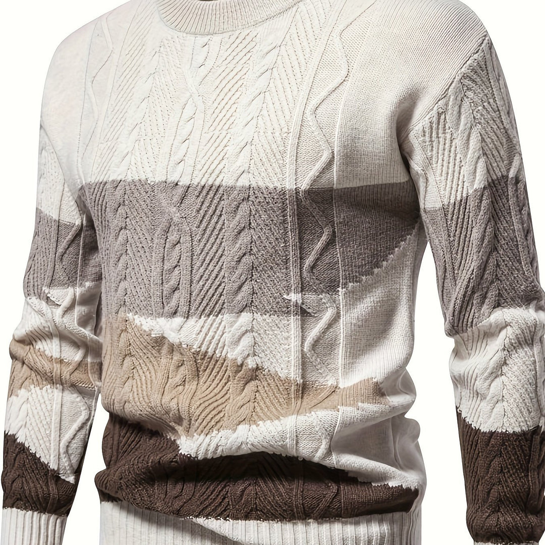 Wallace | Textured Colour-Block Sweater