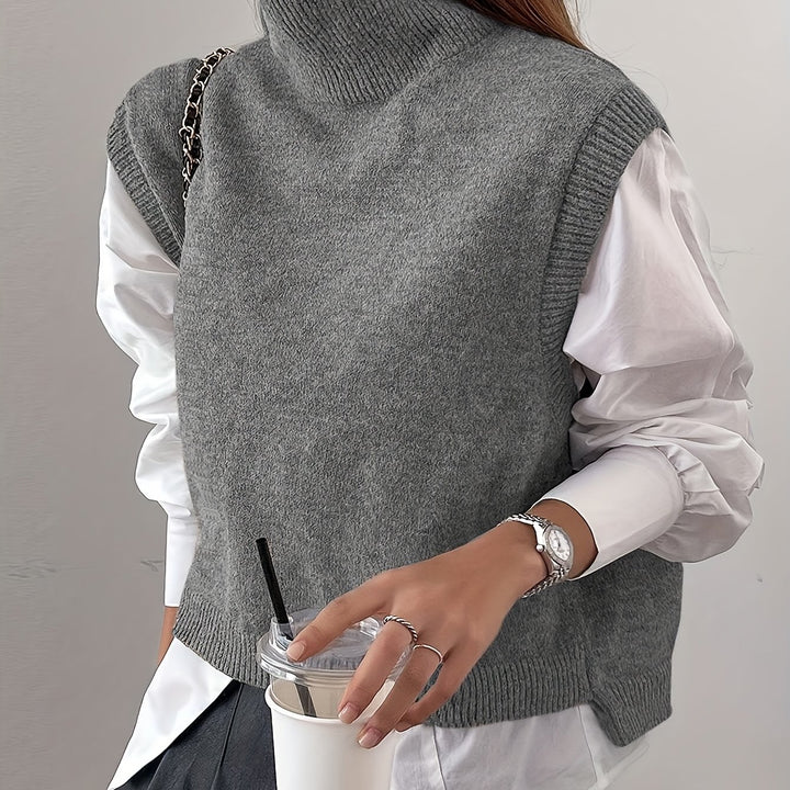 Elspeth | Elegant High-Neck Sweater Vest