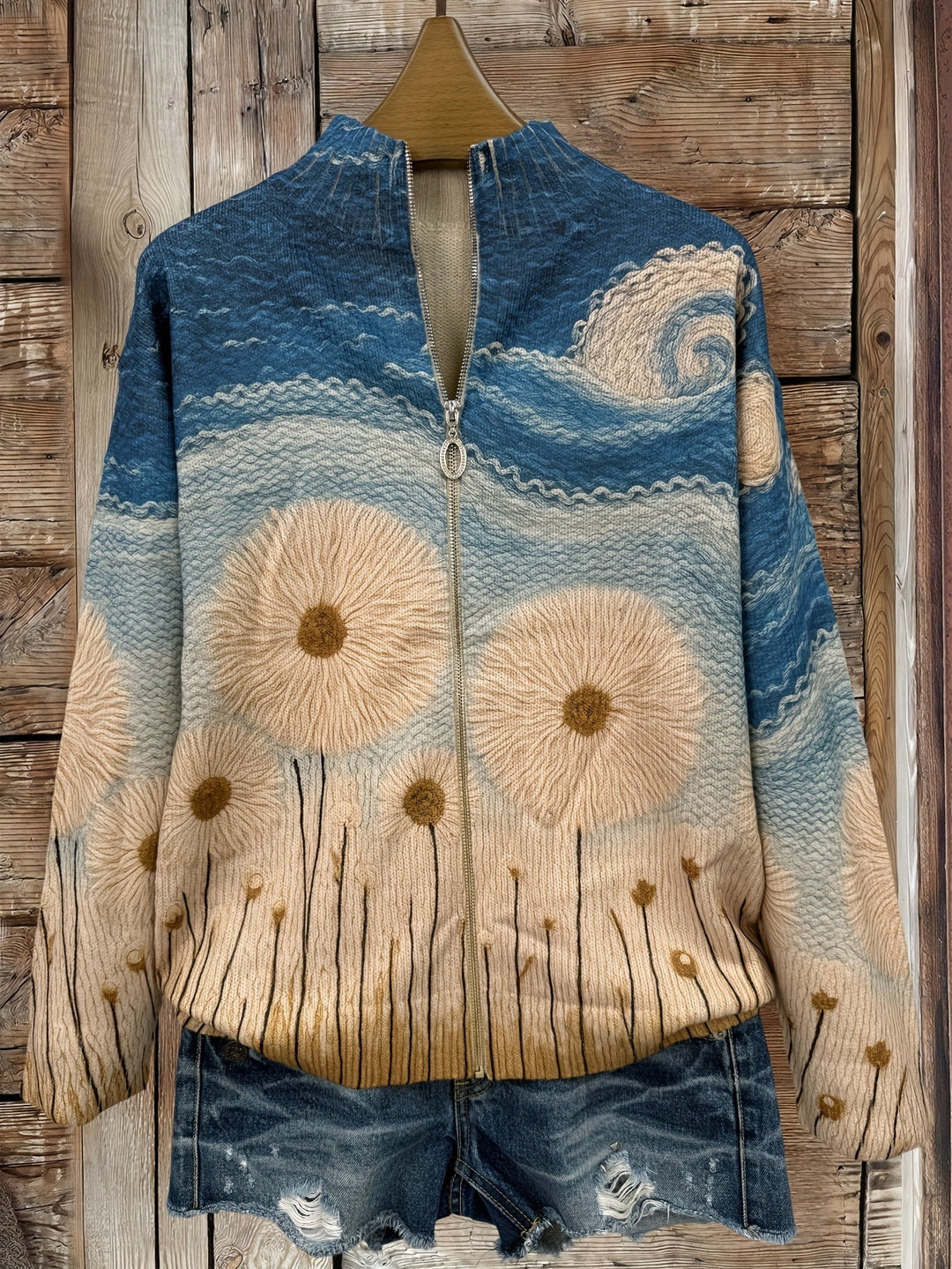Sylvana | Artful Meadow Zip Cardigan