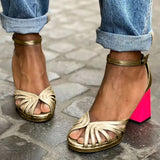 Giselle | Block-Heel Ankle-Strap Sandals