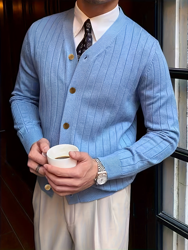 Oliver | Ribbed Button-Up Cardigan