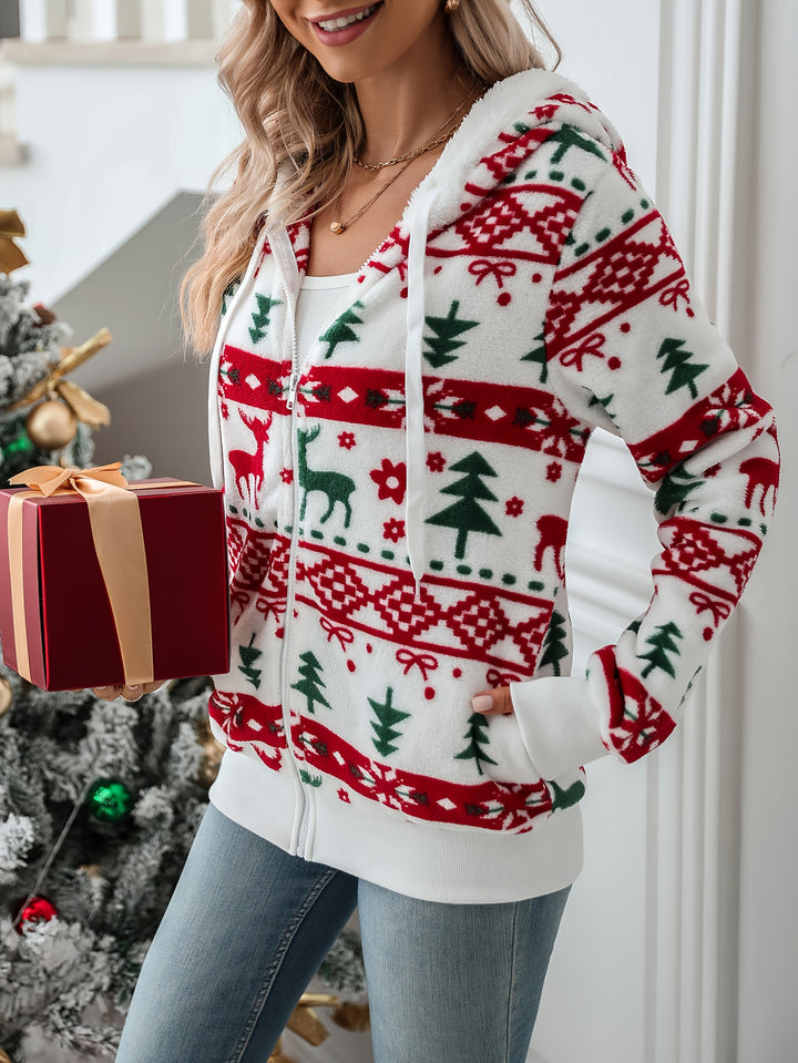 Holly | Cozy Christmas Zip Hoodie