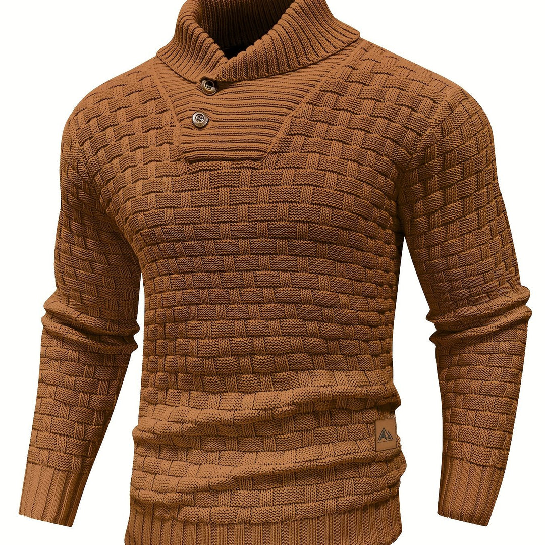 Cormac | Textured Shawl-Collar Sweater