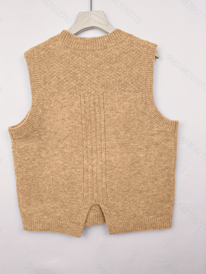 Beatrise | Classic Cable-Knit Sweater Vest