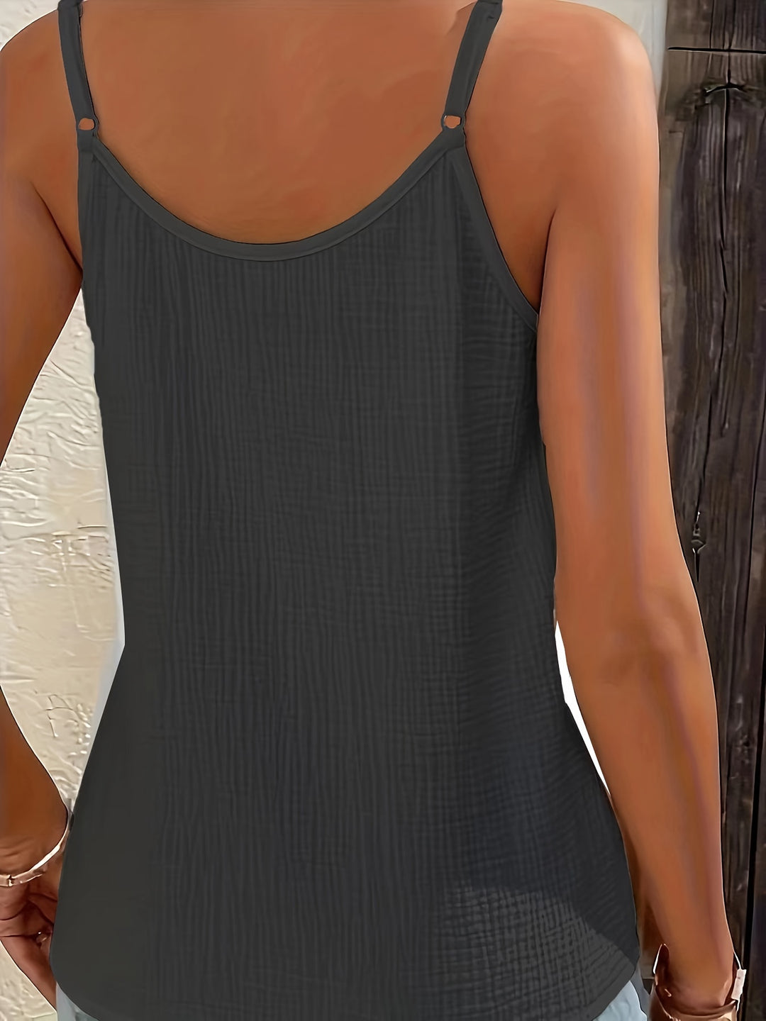 Adaira | Textured Button-Front Cami Top
