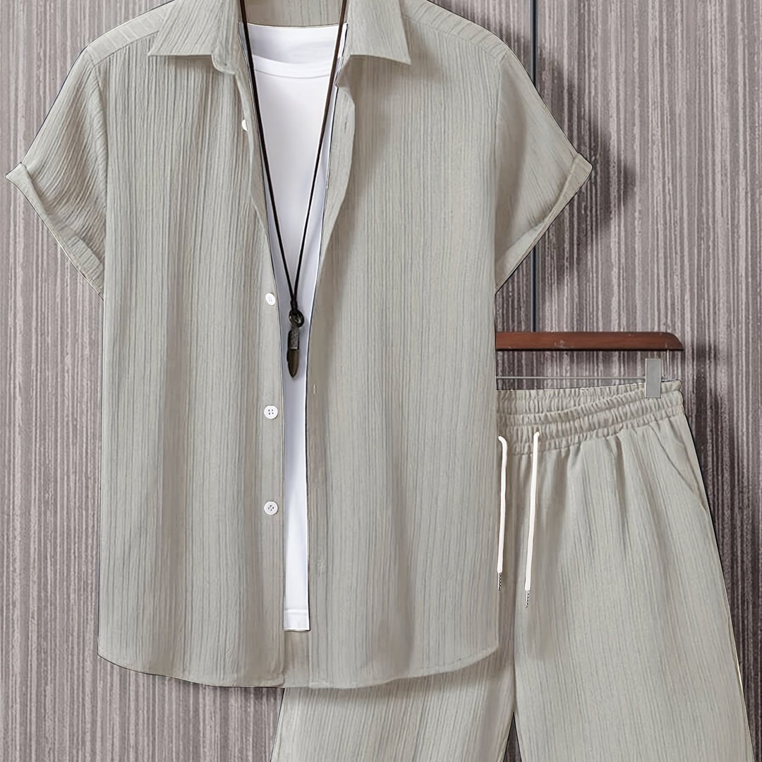 Caden | Men's Short Sleeve Shirt & Shorts Set