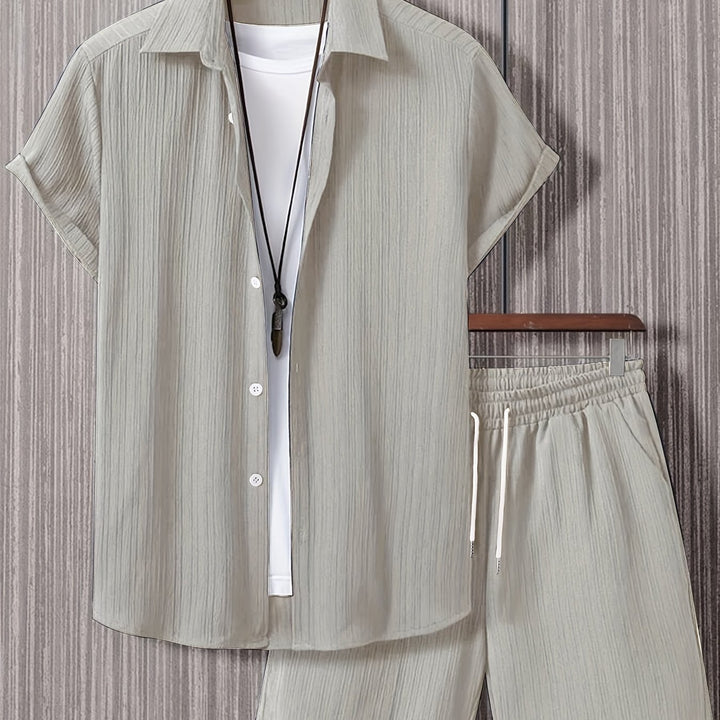 Caden | Men's Short Sleeve Shirt & Shorts Set