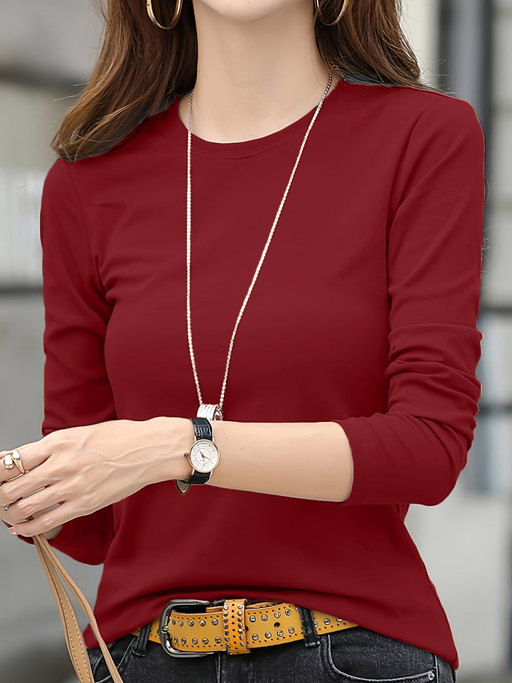 Elaine | Refined Crew Neck Top