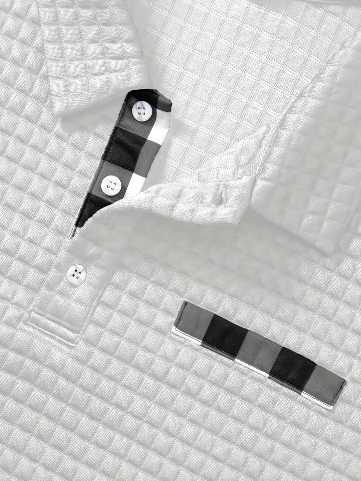 Hollis | Textured Long-Sleeve Polo Shirt