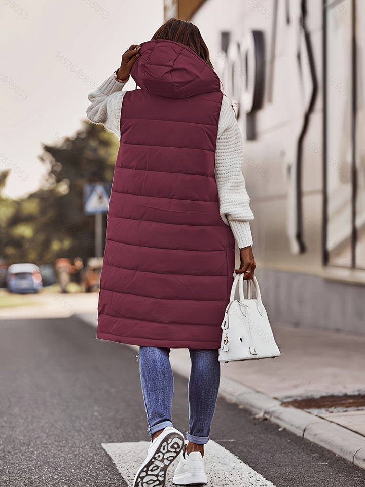 Maribel | Hooded Longline Padded Vest