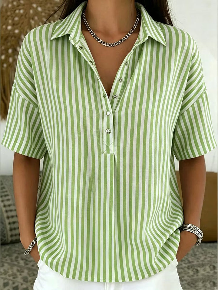 Lorna | Striped Collared Shirt
