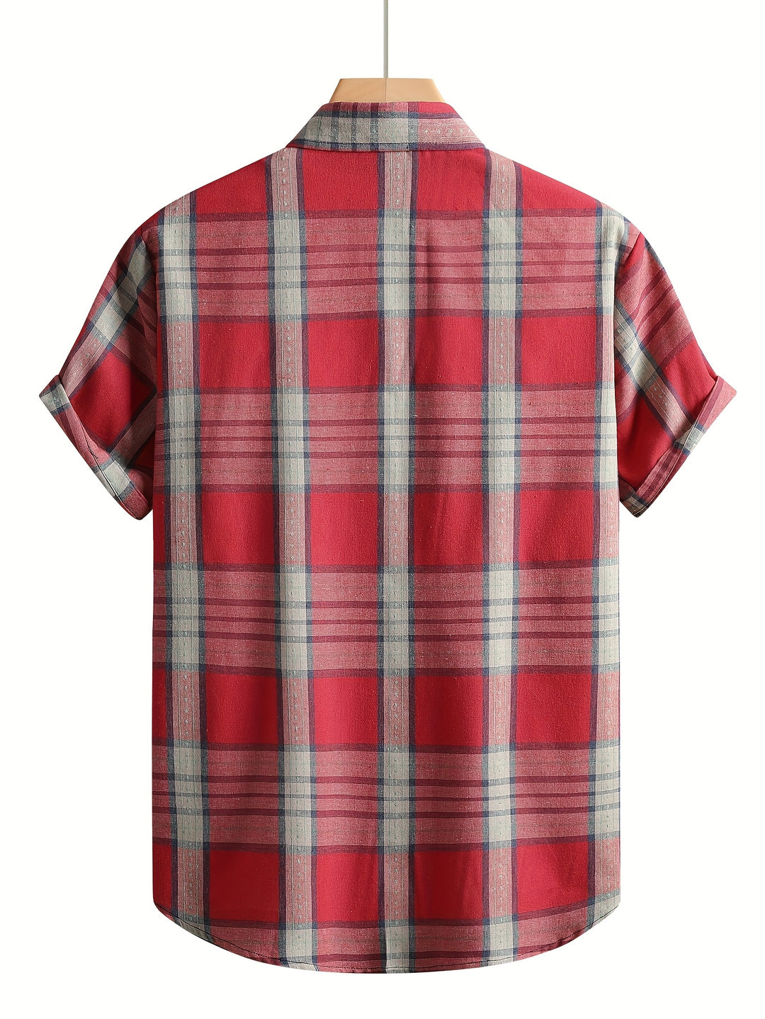 Rhys | Men's Plaid Turn-Collar Short Sleeve Polo