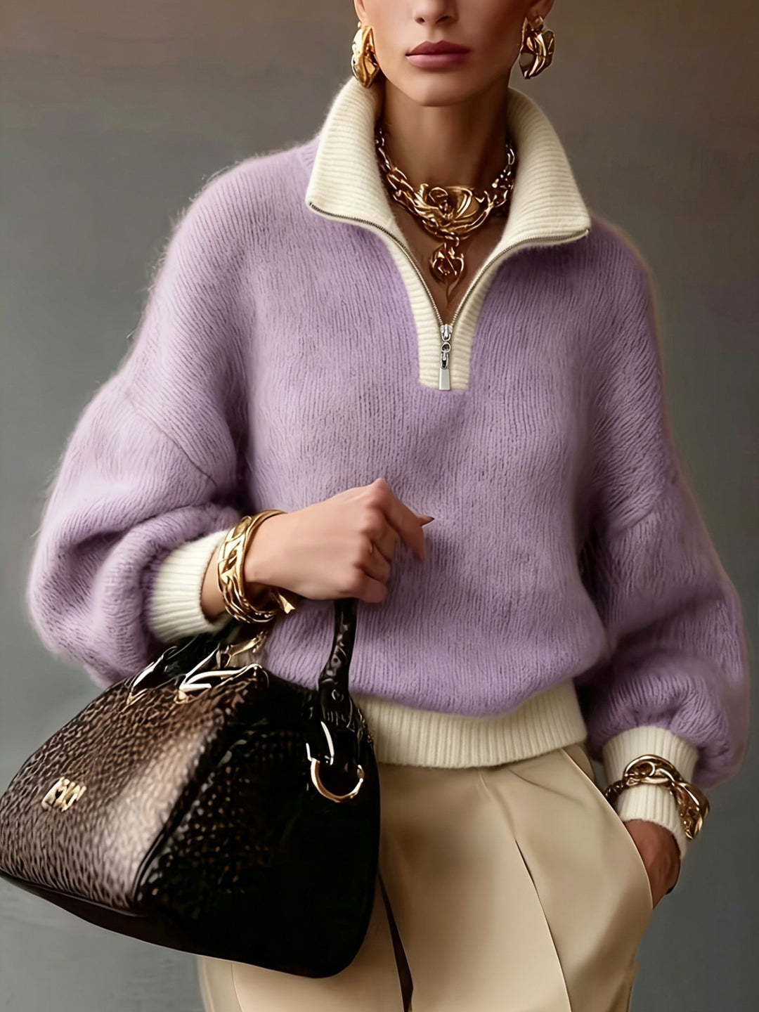 Laurel | Relaxed Half-Zip Sweater