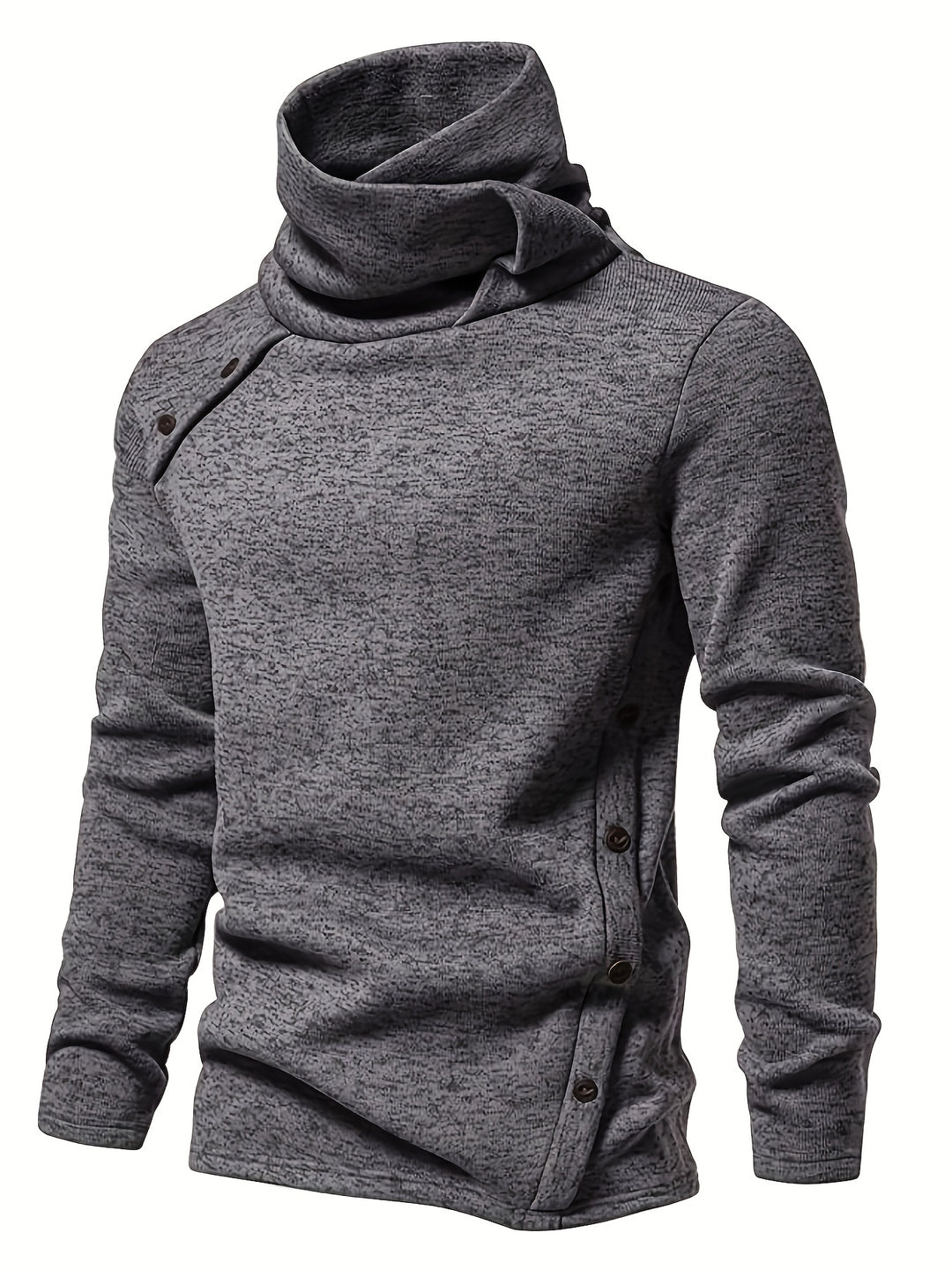 Desmond | Slouchy Collar Button-Up Sweater