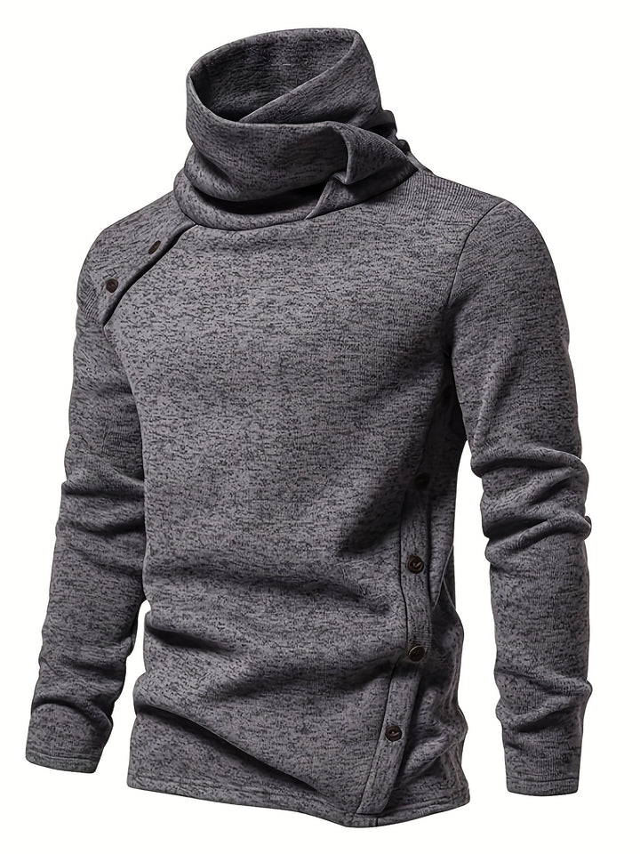Desmond | Slouchy Collar Button-Up Sweater