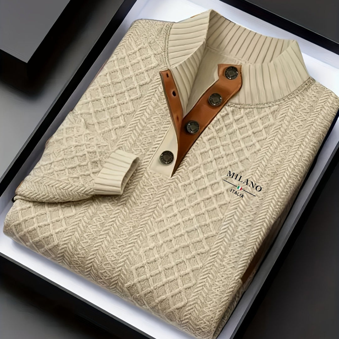 Barnaby | Textured Stand-Collar Sweater