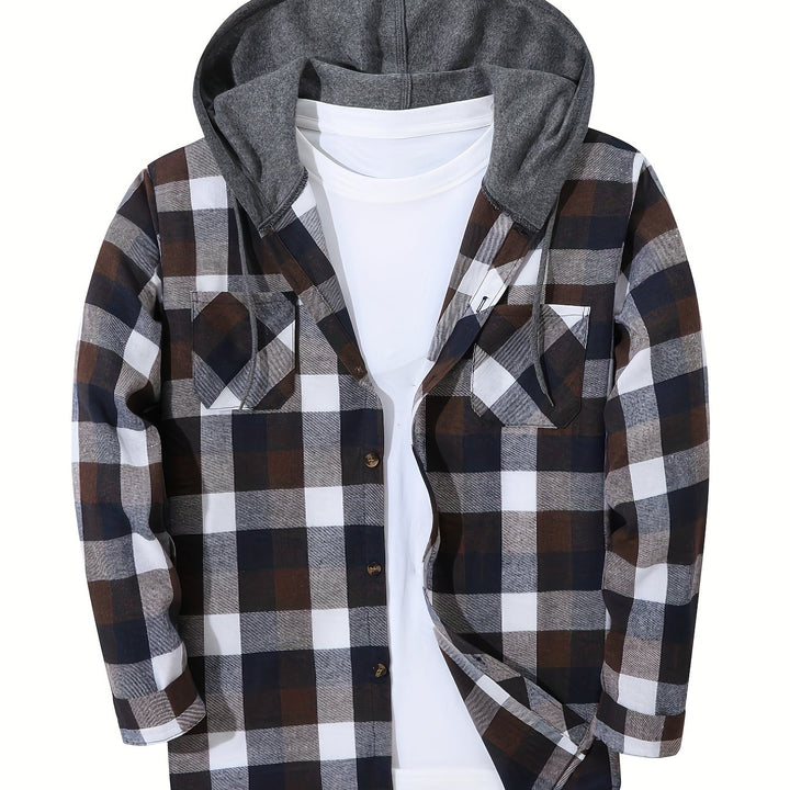 Foster | Rugged Plaid Hooded Shirt