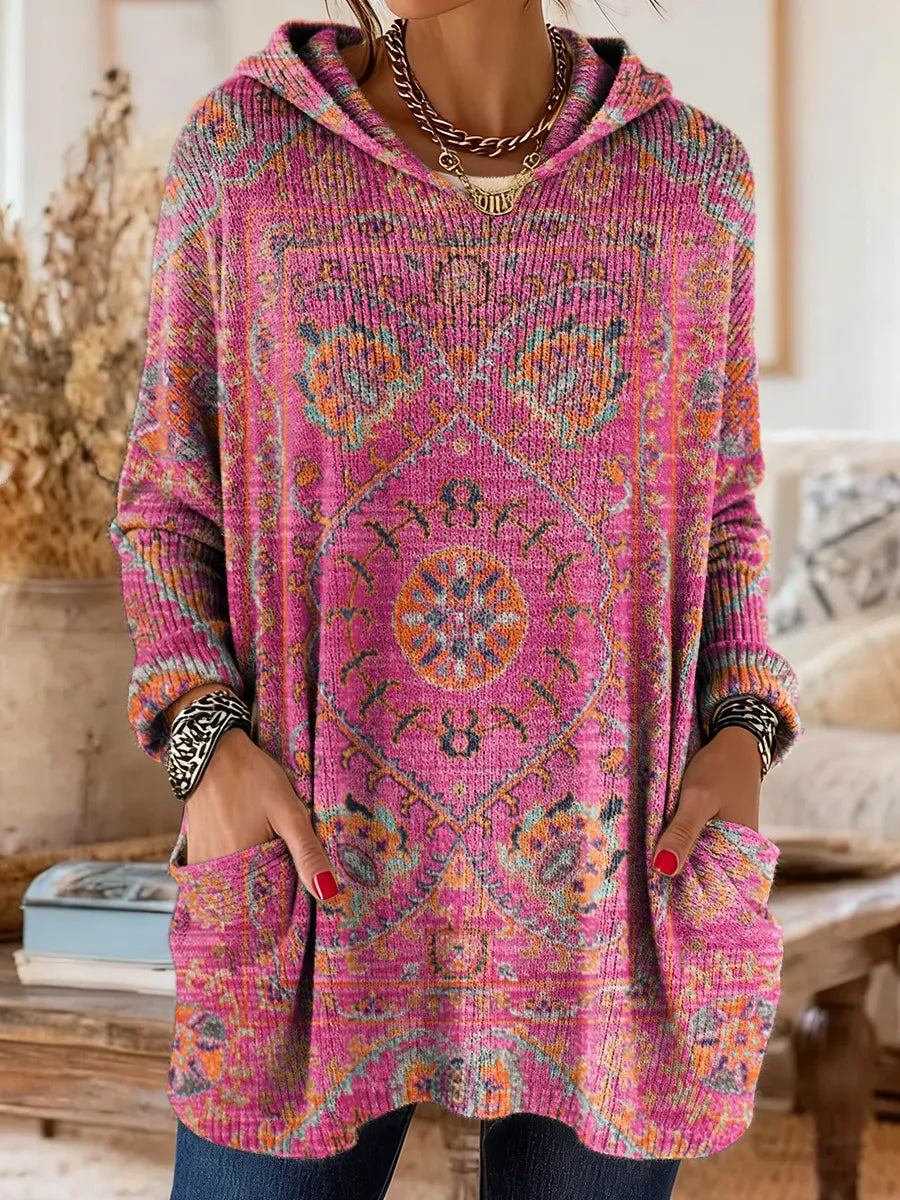 Sylvie | Patterned Hooded Jumper