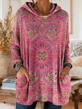 Sylvie | Patterned Hooded Jumper