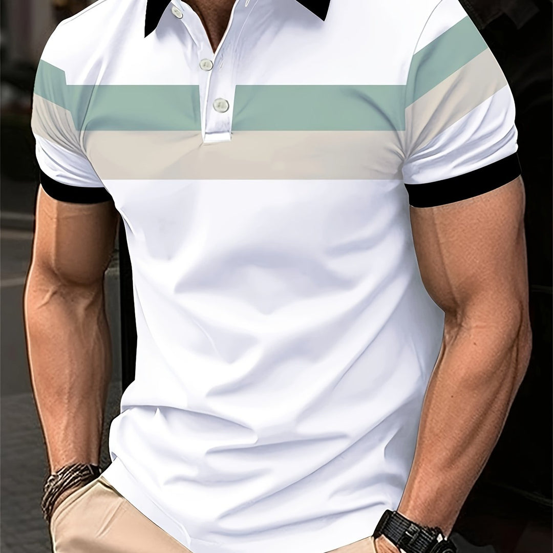 Nicholas | Men's Colour Block Polo Shirt