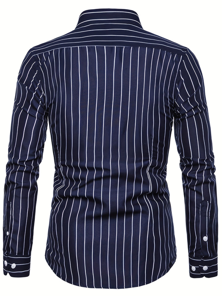 Roland | Men's British Stripe Long Sleeve Shirt