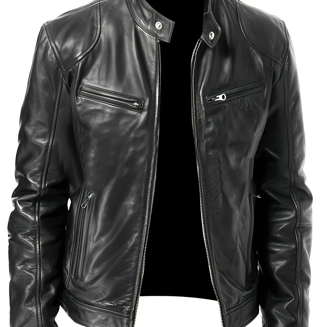 Vaughn | Stand-Collar Moto Jacket