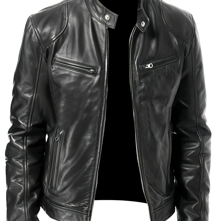 Vaughn | Stand-Collar Moto Jacket