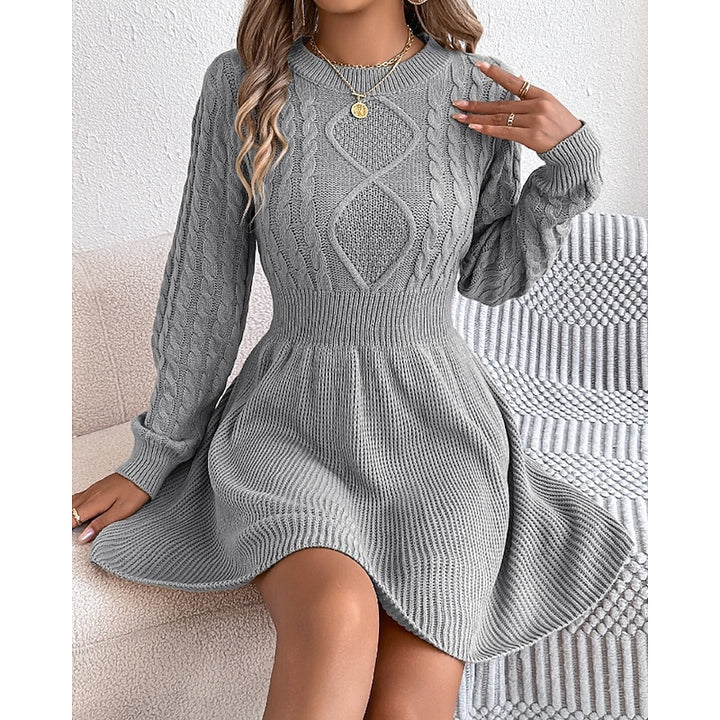 Marceline | Cable-Knit Christmas Sweater Dress