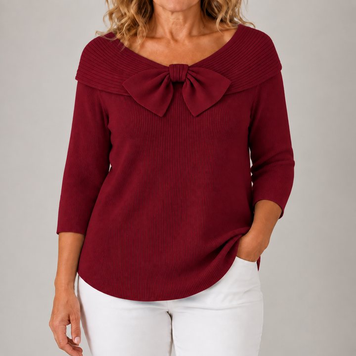 Lindsay | Elegant Bow-Neck Top