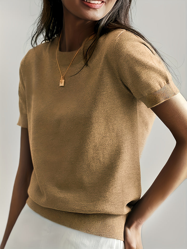 Margot | Refined Short-Sleeve Knit Top