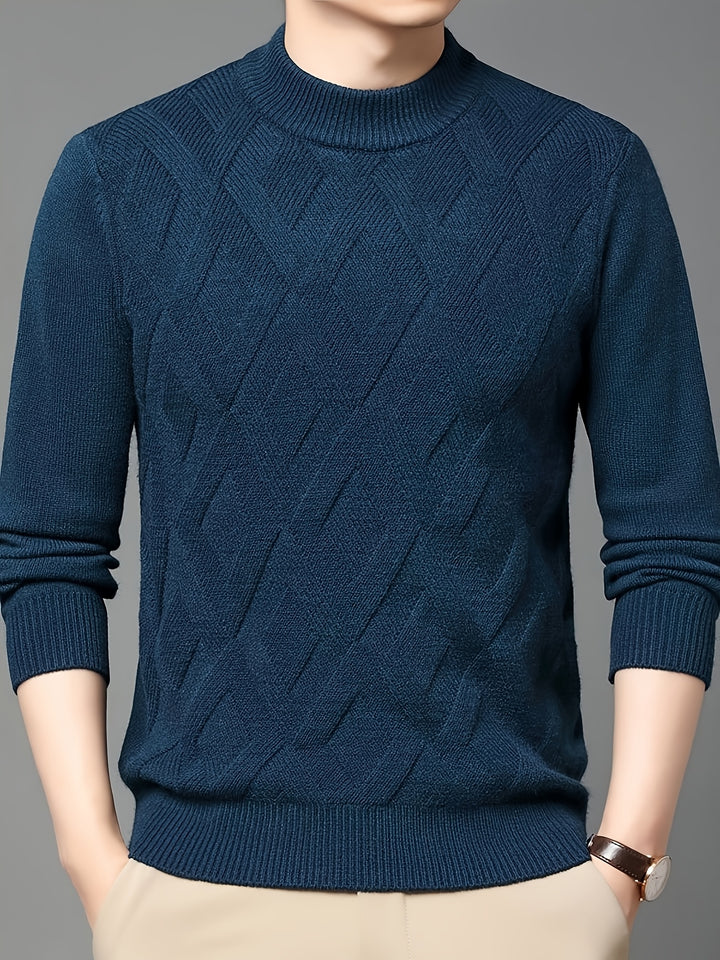 Elliot | Textured Mock-Neck Sweater