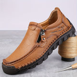 Alistair | Men's Hand-Stitched Side-Zip Loafer