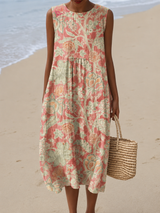 Maeve | Floral Sleeveless Midi Dress