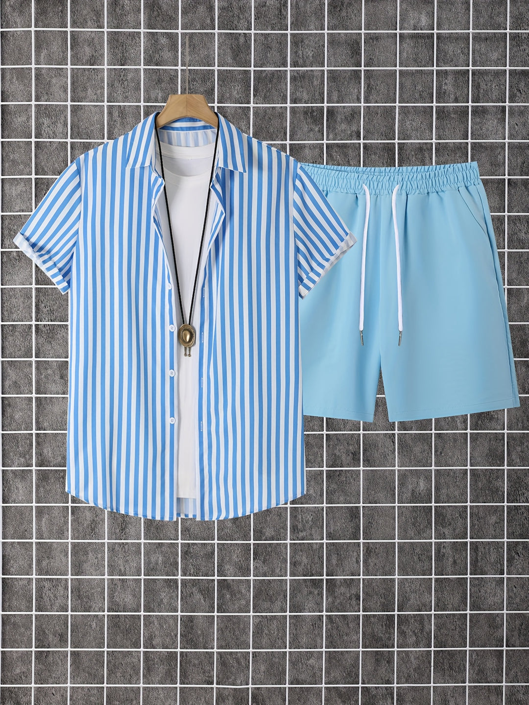 Cabot | Men's Print Short Sleeve Shirt & Shorts Set