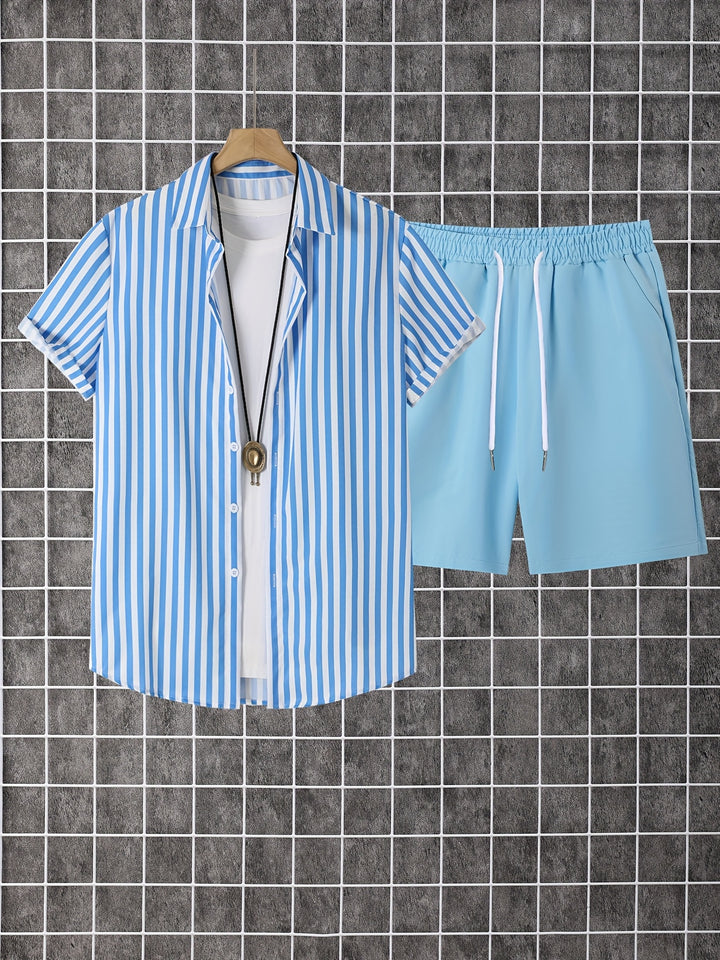 Cabot | Men's Print Short Sleeve Shirt & Shorts Set