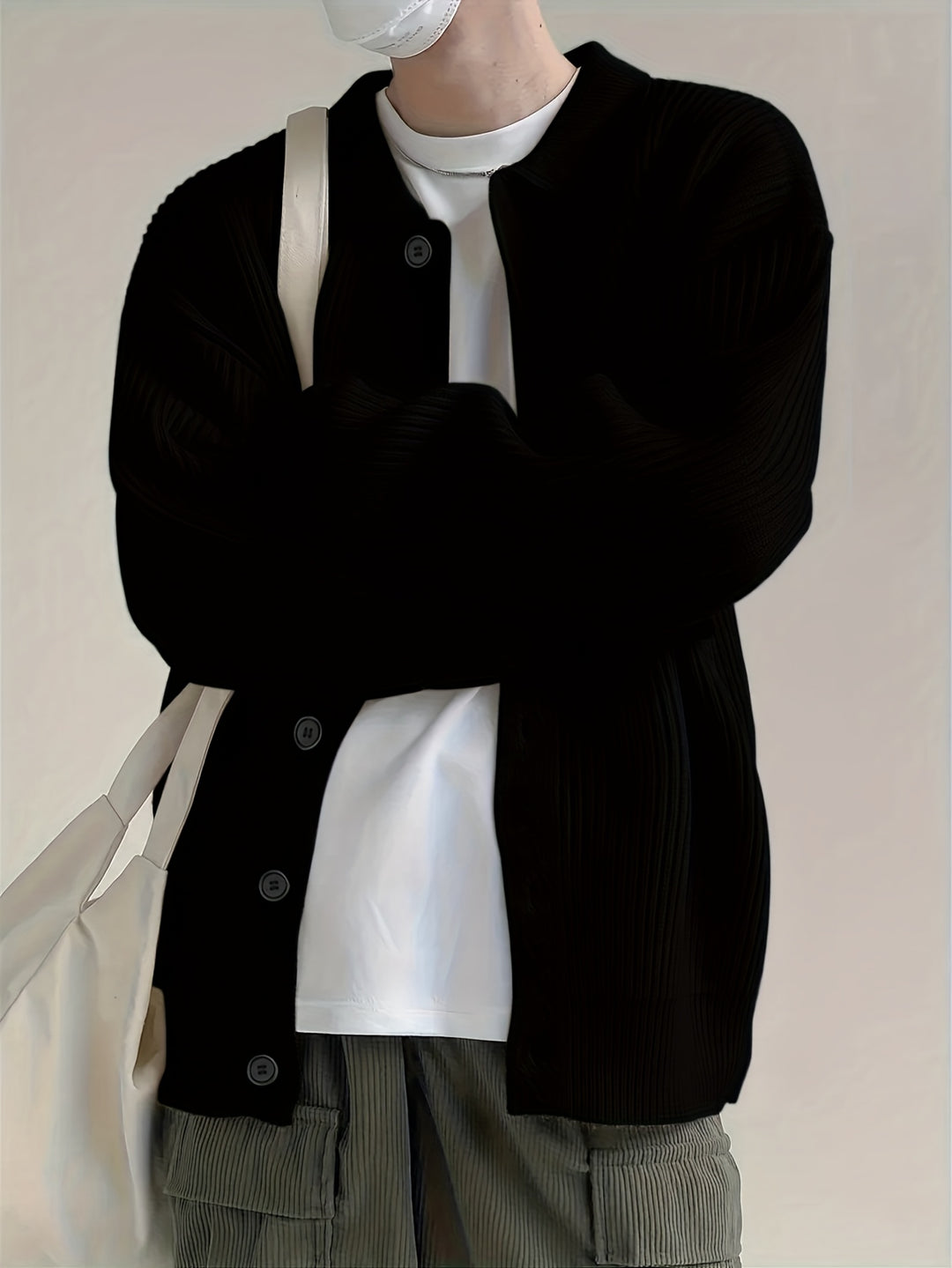 Oliver | Ribbed Collared Cardigan