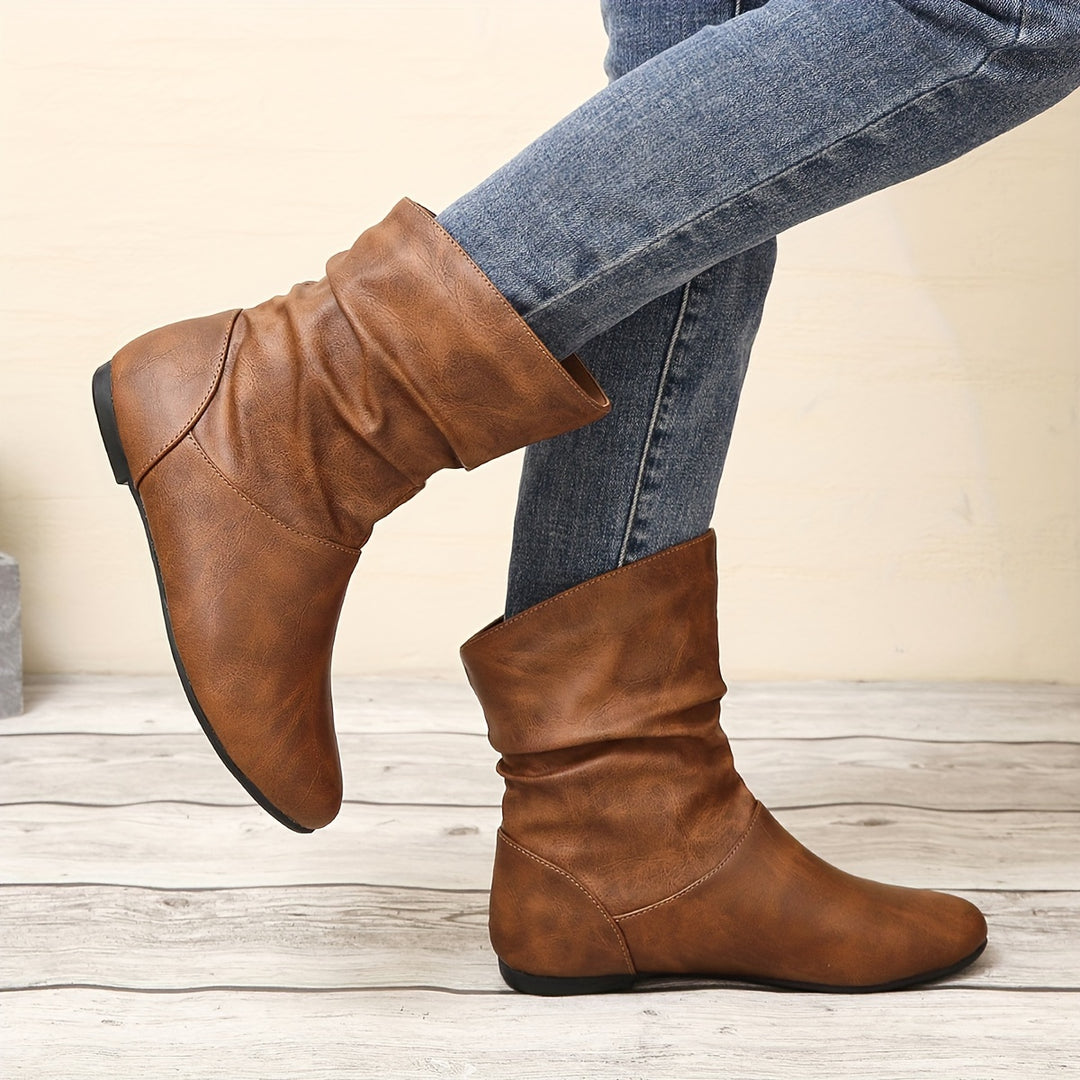 Briony | Slouchy Slip-On Boots