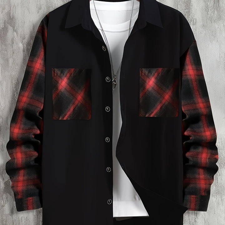 Callum | Contrast-Panel Pocket Shirt