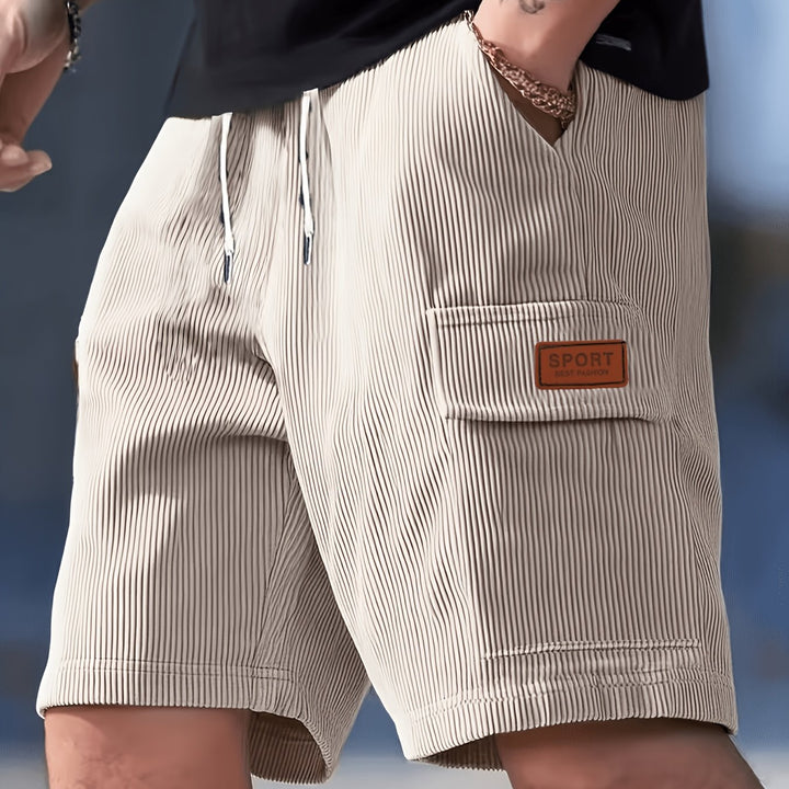 Tate | Men's Corduroy Cargo Drawstring Shorts