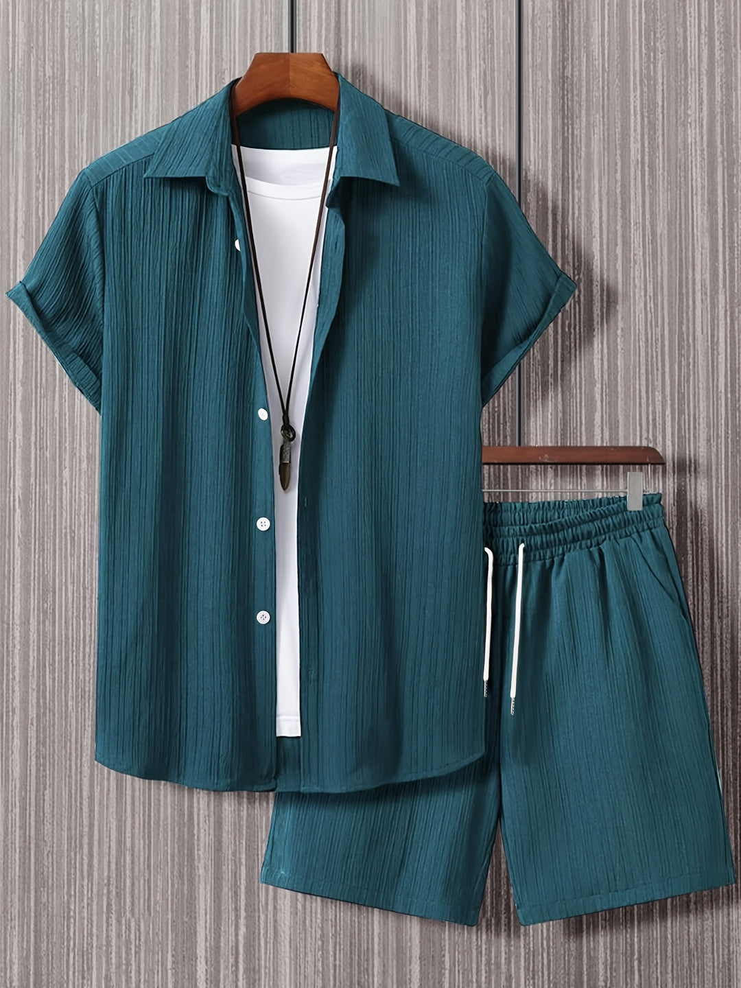 Caden | Men's Short Sleeve Shirt & Shorts Set