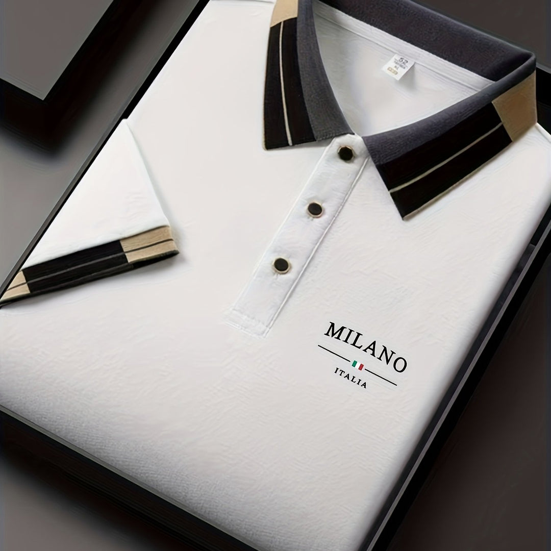 Alessio | Men's Contrast-Tipped Collar Polo