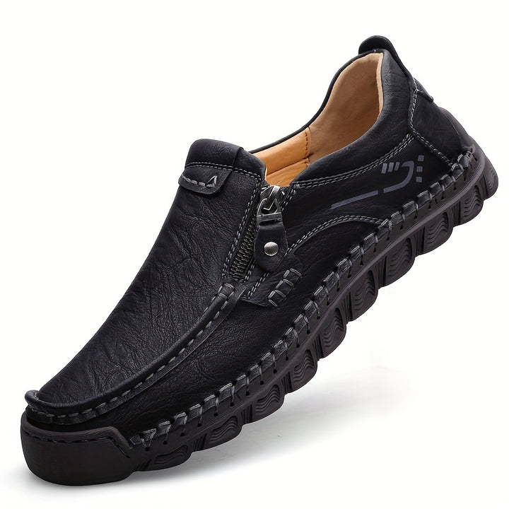 Alistair | Men's Hand-Stitched Side-Zip Loafer