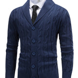 Edmund | Cable-Knit Shawl Collar Cardigan