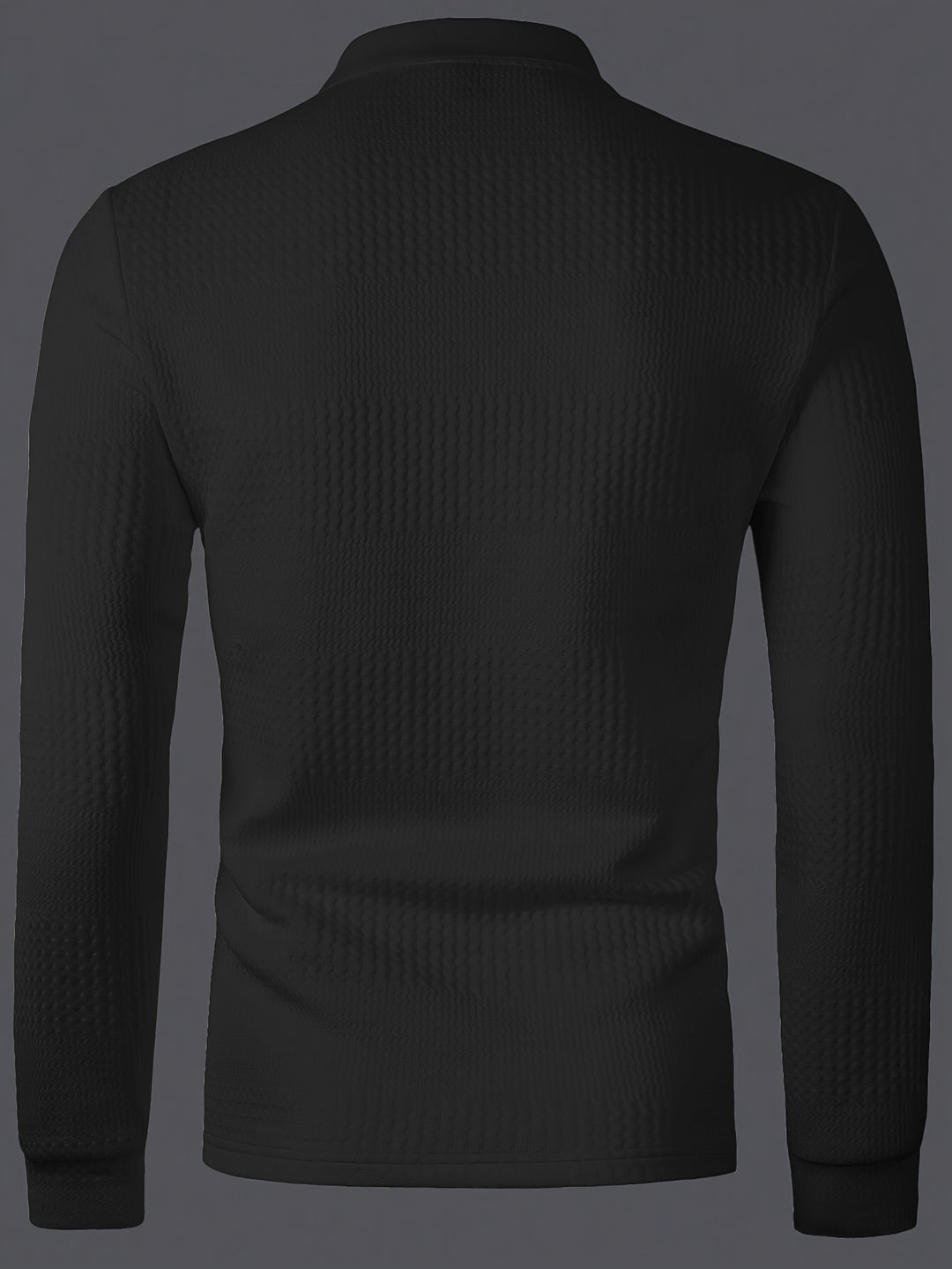 Weston | Textured Long Sleeve Polo Shirt
